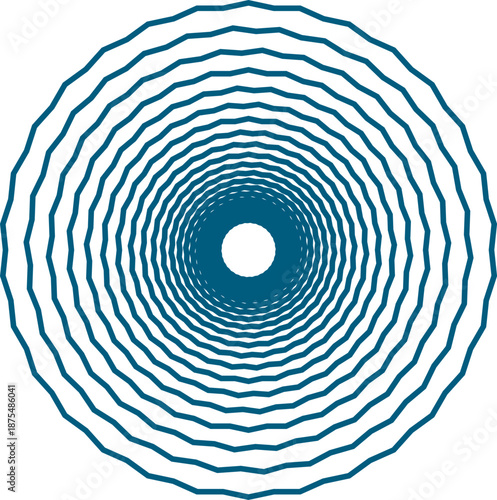 vector illustration of round spiral shape 