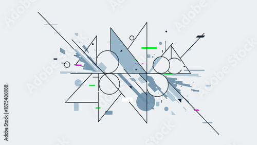 Geometric shapes and abstract design elements.