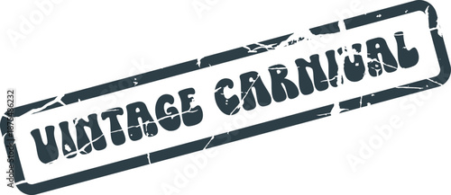 Vintage Carnival Classic Distressed Rubber Stamp Symbol for Festive Celebrations