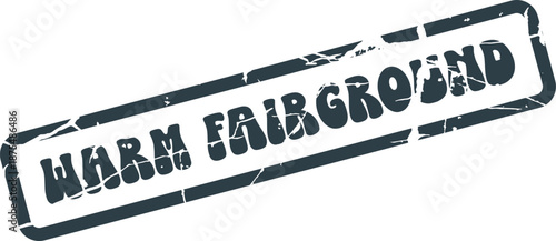 Warm Fairground Rustic Distressed Rubber Stamp Mark for Amusement Events