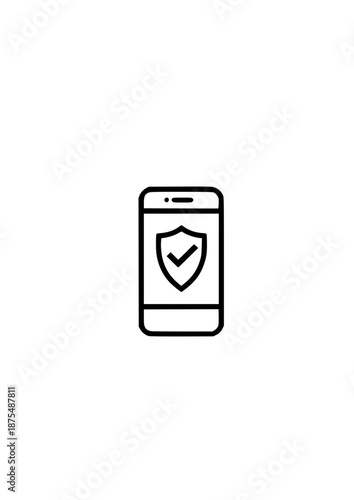 Security and Safety Monoline Icon Set – Flat Outline Vector UI Icons