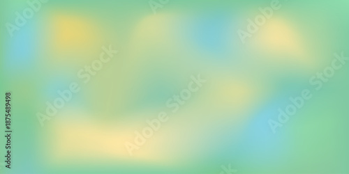 A spring gradient blurred background in pastel shades. Soft green, blue, and yellow hues for web design. Vector.