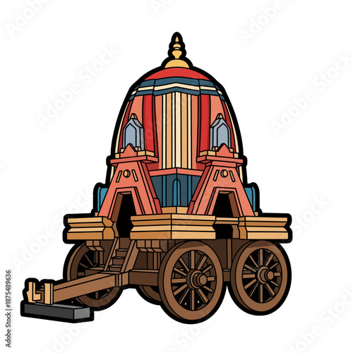 Traditional Indian Jagannath Ratha Yatra Chariot