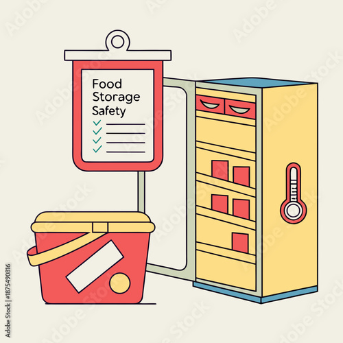 Food Storage Container with Lid and Date Label for Safety