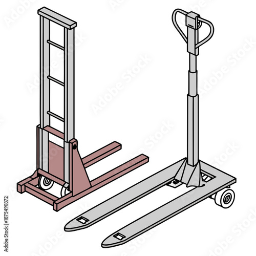 Industrial Forklift Parts Diagram Mast and Lifting Fork Assembly
