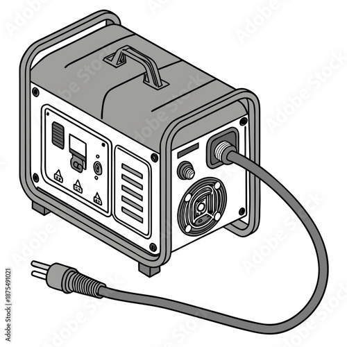 Electrical Generator Cable Connection and Wiring Illustration