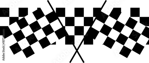 Classic Checkered Black and White Pattern Background for Sports and Racing Themes