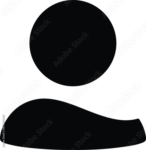 A glyph icon representing a person in a simple, modern design, as depicted in glyph-icon-16.eps