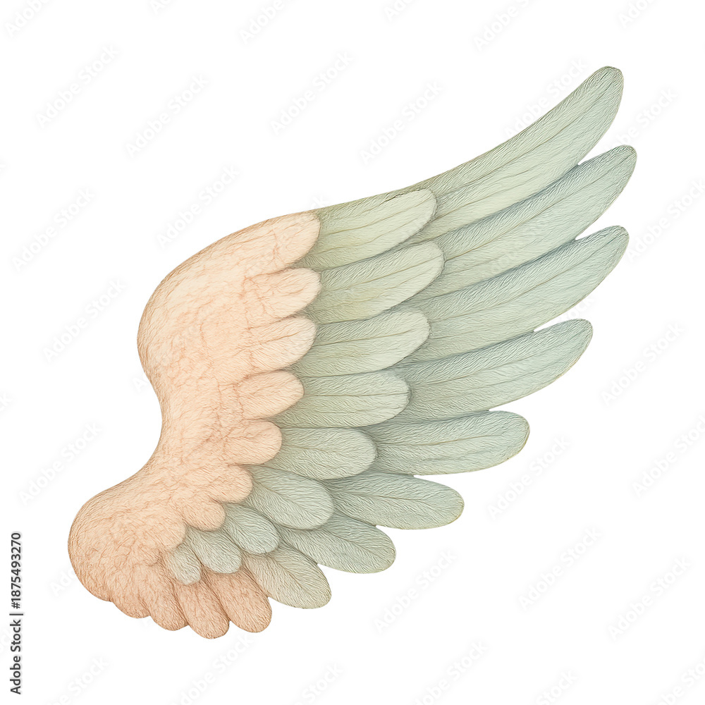 Fototapeta premium PNG Elegant angelic wing illustration