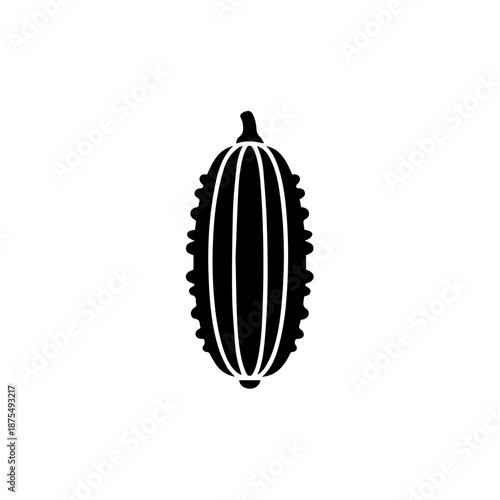 Black cactus fruit isolated on white background, Vector