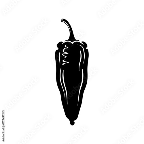 Black pepper illustration isolated on white background, Vector