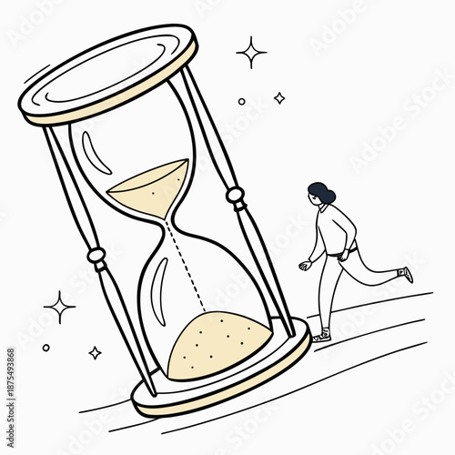 Hourglass Time Management Concept