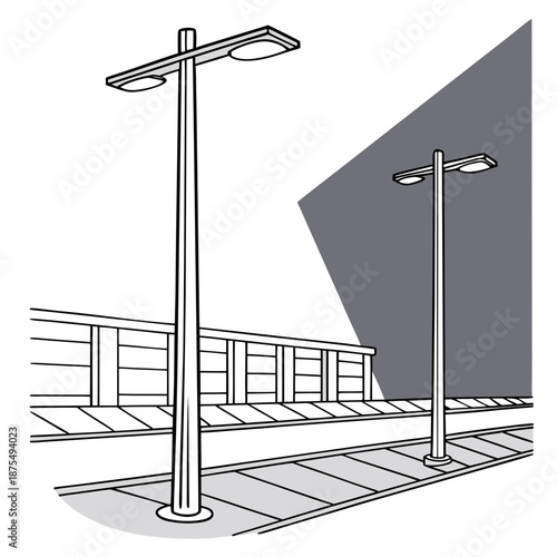 Industrial Lighting Poles - Mast Lights for Outdoor Areas