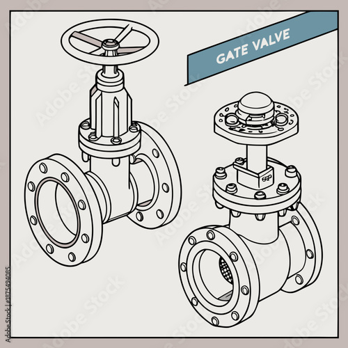 Industrial Valves: Gate, Globe, and Ball Valve Set for Flow Control
