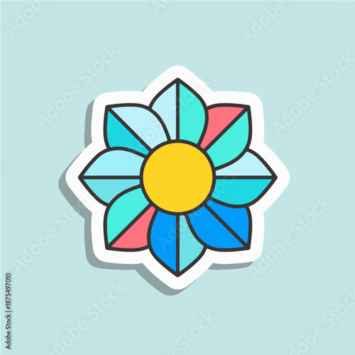 Ultra simple cute cartoon vector sticker with clean lines, minimal colors, flat design, perfect for modern chat and digital use