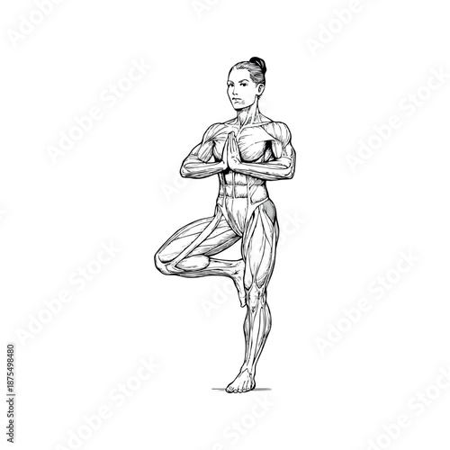 Dancing Girl Silhouette – Graceful Female Movement Illustration