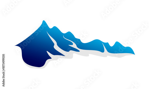 Blue hills illustration design vector
