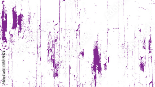 Purple grunge texture on white background with streaks and smudges abstract design element