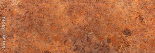 Fotografía Rusty metal surface showing textured orange corrosion