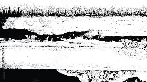 Abstract textured layered background with rough edges and grass monotone