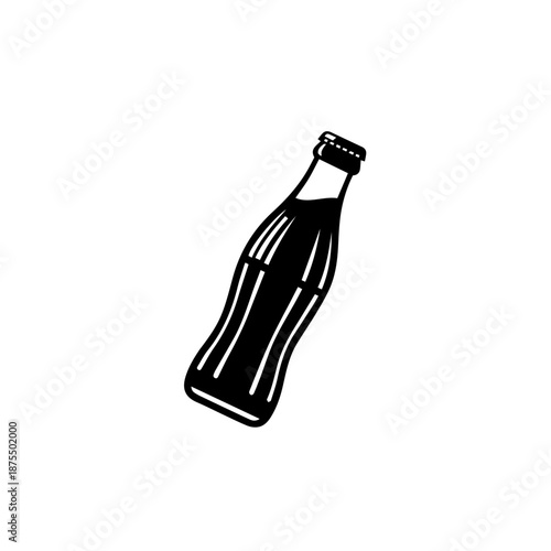 Classic soda bottle isolated on white background, Vector