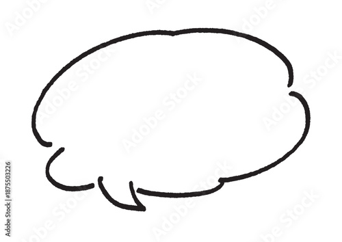 手描き風のゆるい雲形吹き出し素材｜雑誌風, 手書き, アナログ感, 装飾フレーム, ライフスタイル