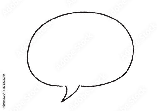 手書き風のシンプルな楕円形吹き出し素材｜雑誌風, コメント枠, アナログ感, 広告, フレーム