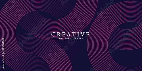 Futuristic abstract background. Glowing circle lines design. Swirl circular lines element. Future technology concept. Horizontal banner template. Suit for cover, banner, website. line circle modern