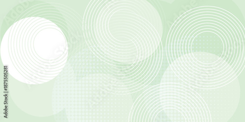 Abstract modern Minimalissoft  Background in Gradient green and white Tones with Circles simple Illustrations Vectors