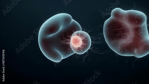 3D Rendered Illustration of Cell. Science Concept