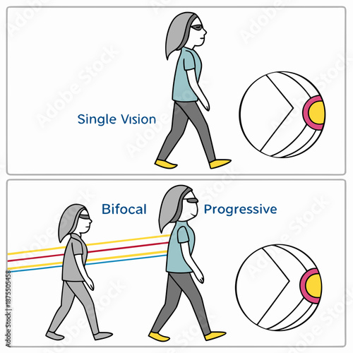 Optical Lenses - Single Vision, Bifocal, Progressive Lens Design