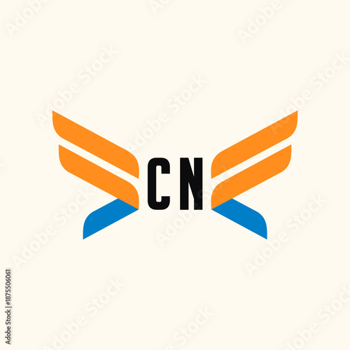 CN Initials Logo Business Template Vector icon