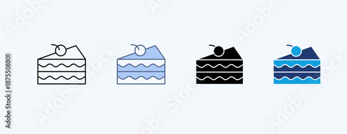 Dessert Multiple Icon Illustration Vector