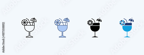 Drink Multiple Icon Illustration Vector