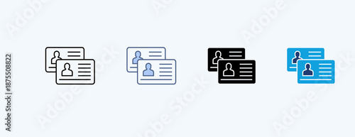Member Card Multiple Icon Illustration Vector