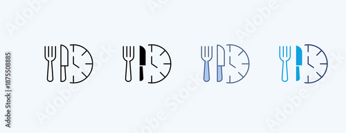 Ready Meals Multiple Icon Illustration Vector