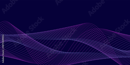 Abstract glowing wave lines on light blue background. Modern flowing wavy lines. Dynamic wave pattern. Futuristic concept. Suit for banner, poster, cover, brochure, flyer, website