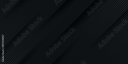 Abstract dark grey background with modern horizontal stripes decoration. Minimalist line style background concept for cover, banner, brochure, presentation, certificate and website. EPS. 2