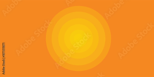 Concentric Circles of Warmth: A Gradient of Yellow and Orange Radiating Outward