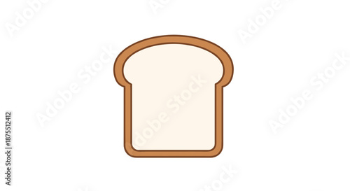 Single slice of white bread with brown crust