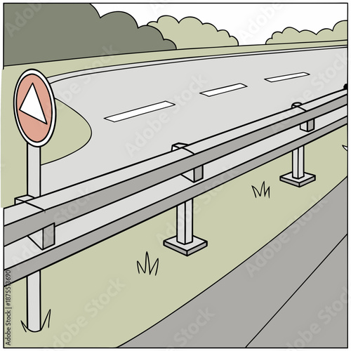 Metal Guard Rail for Road Safety and Traffic Control