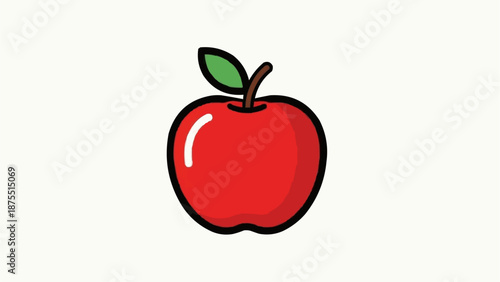 red apple isolated on white