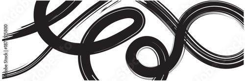 Abstract black brush strokes background texture. Bright abstract background with bold black paint brush strokes, conveying energy, creativity, summer mood, and modern artistic expression.

