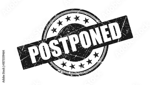 Postponed stamp with grunge texture
