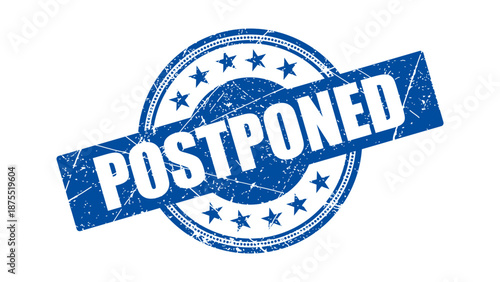 Postponed stamp with grunge texture