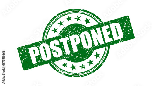 Postponed stamp with grunge texture