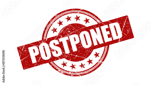 Postponed stamp with grunge texture