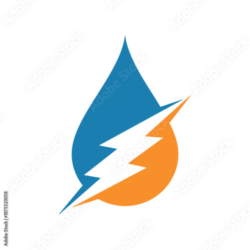 Energy efficiency lightning bolt logo