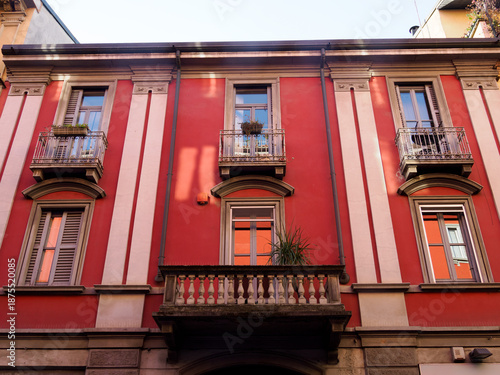 Residential building along via Lomazzo in Milan, Italy