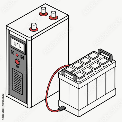 Uninterruptible Power Supply (UPS) System with Battery Bank Unit